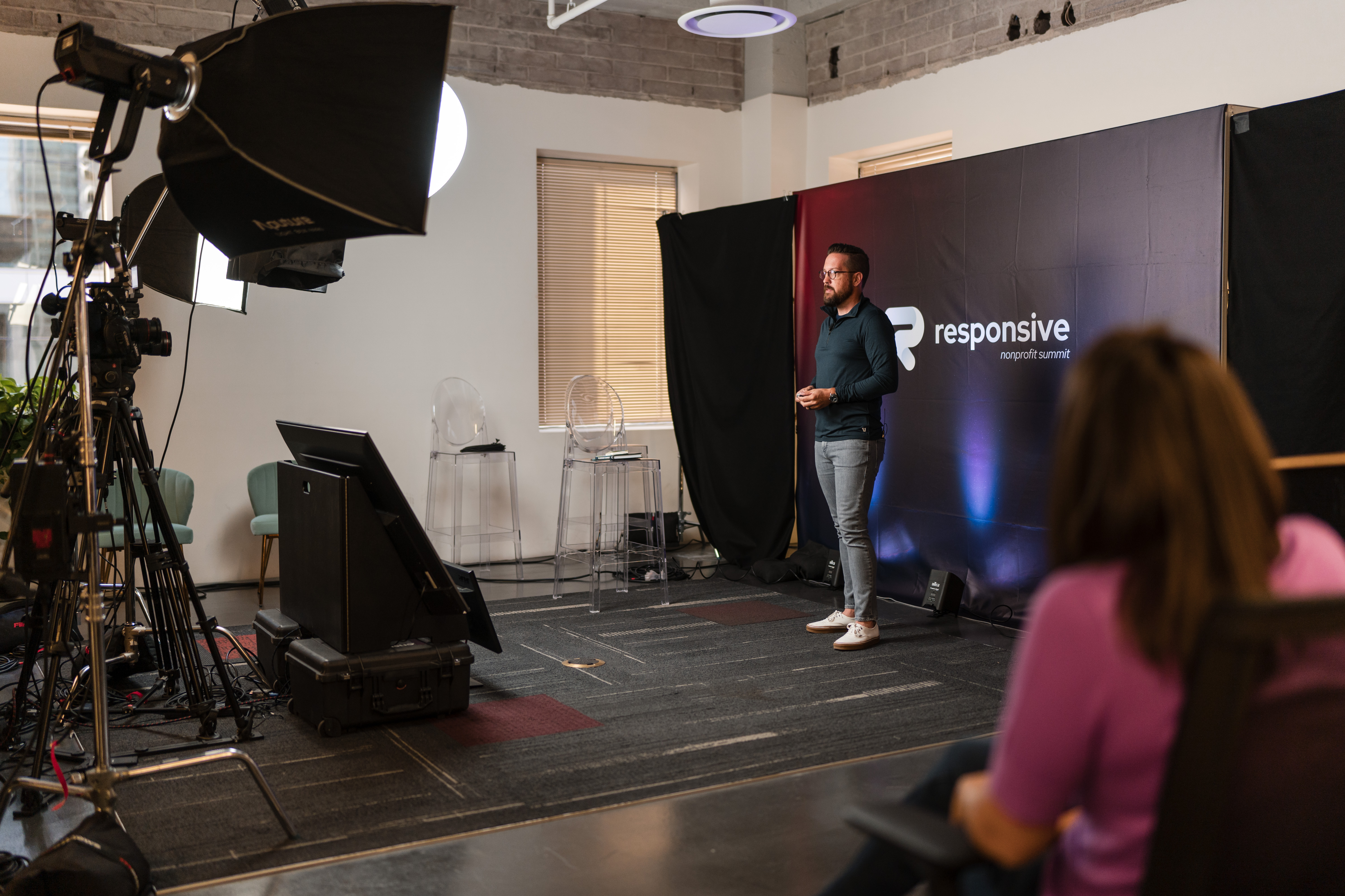 Jason presenting during the Responsive Nonprofit Summit production