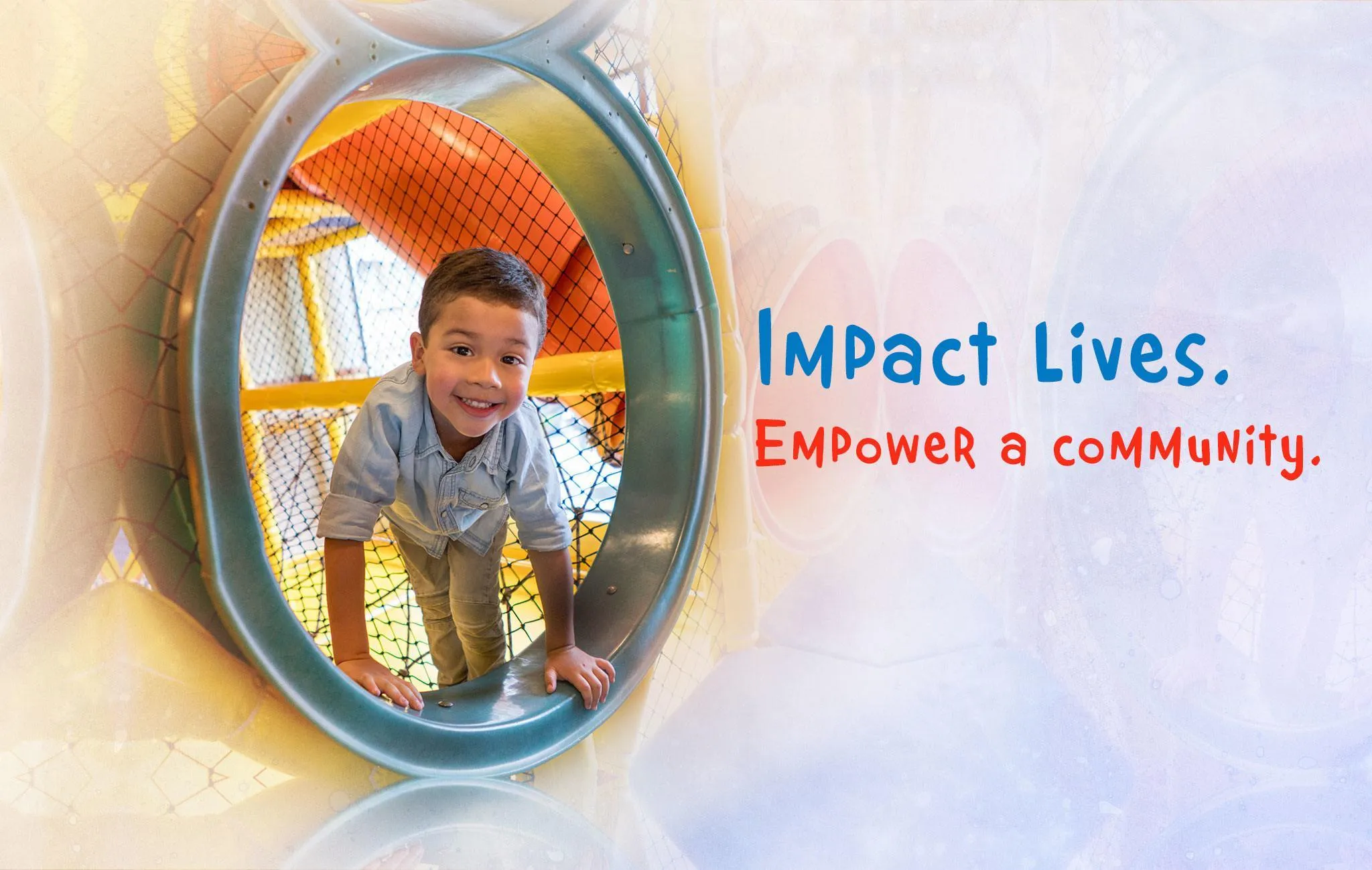 Arnold Palmer Hospital campaign featuring a child at play and the message Impact lives. Empower a community.